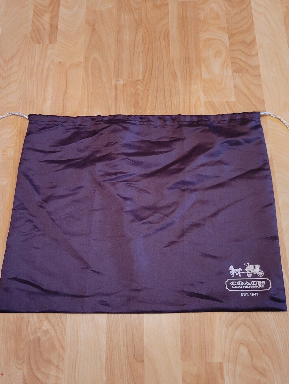 Coach Satin Drawstring Dust Bag Brown